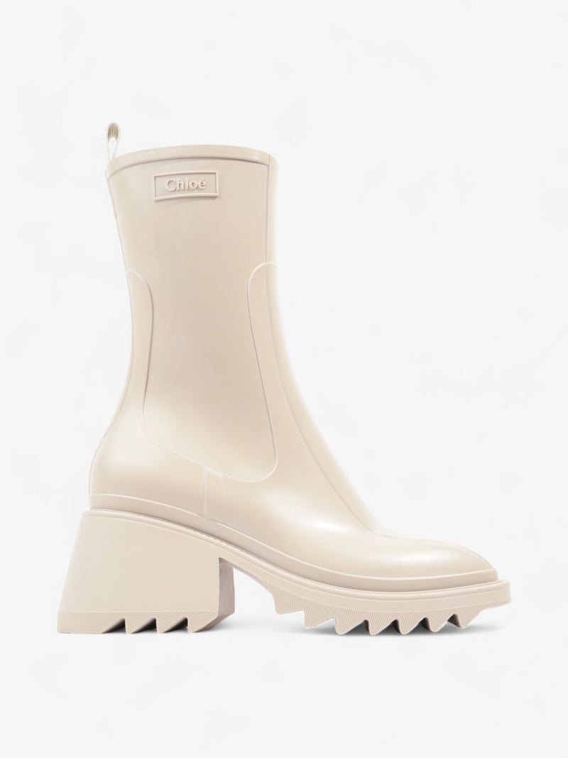  Chloe Betty Rainboots Beige Rubber EU 38 UK 5