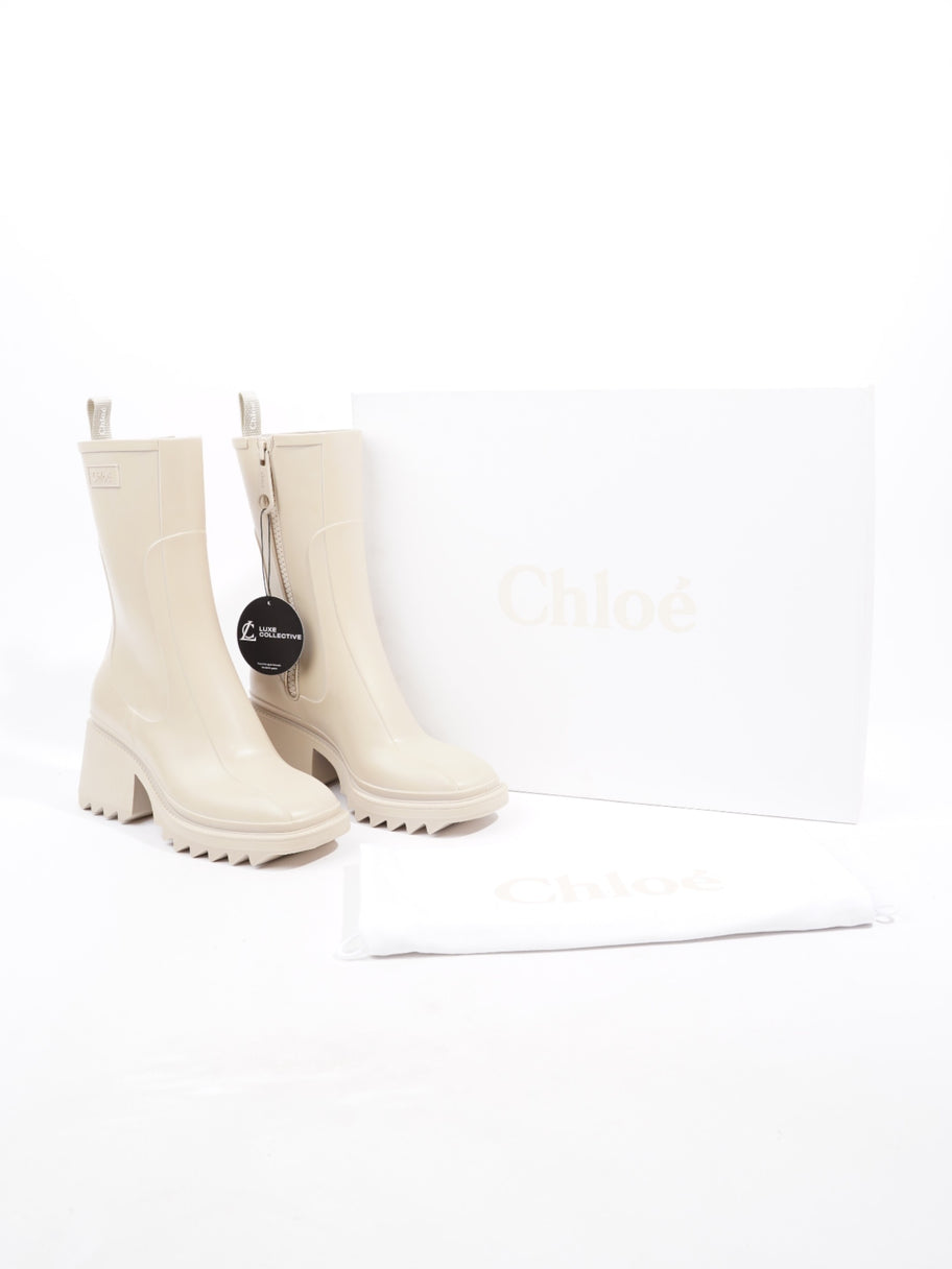 Chloe Betty Rainboots Beige Rubber EU 38 UK 5 Image 10