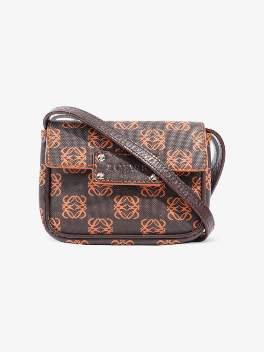 Anagram Crossbody Bag  Brown / Orange Canvas Image 1