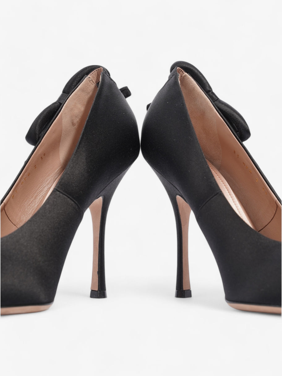 Valentino Nite Out Bow 110 Black Satin EU 39 UK 6 Image 9