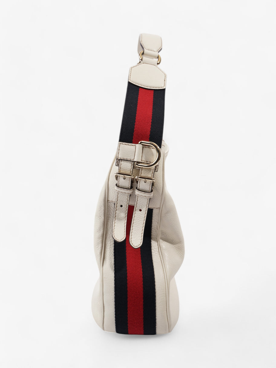 Gucci Heritage Hobo White / Navy Blue / Red Leather Image 3