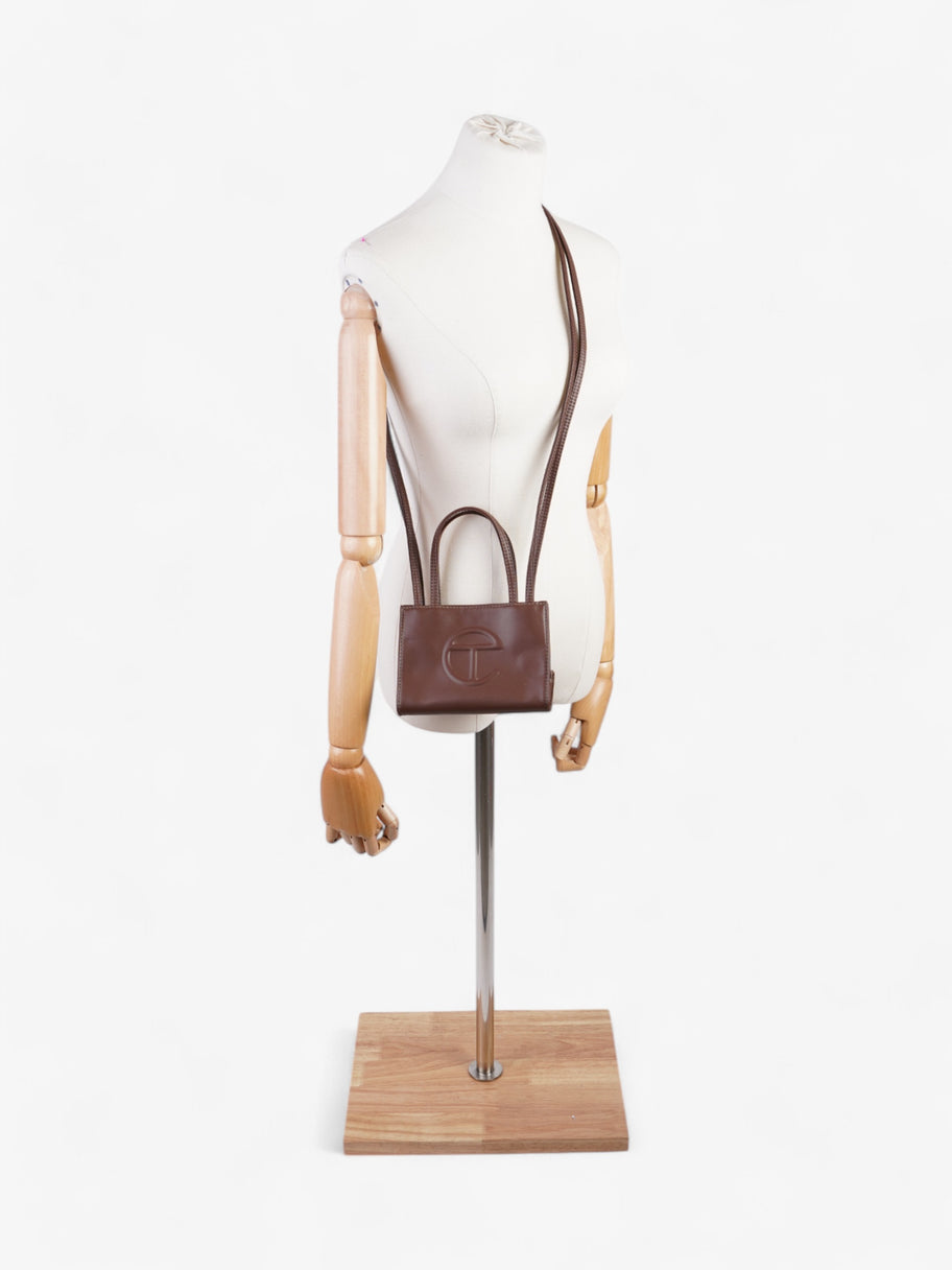 Telfar Shopping Bag Chocolate Brown Polyurethane Small Image 2