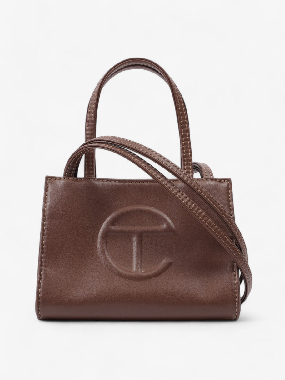 Telfar Shopping Bag Chocolate Brown Polyurethane Small Image 1