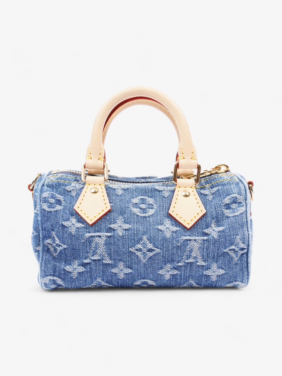 Louis Vuitton Speedy Blue Monogram Denim Nano Image 4