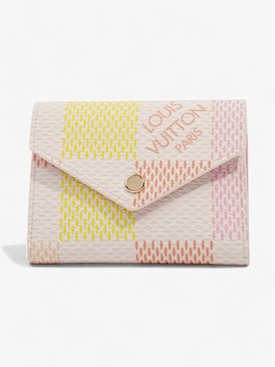 Louis Vuitton Victorine Tri-Fold Wallet Pink / Peach / Yellow Canvas Image 1