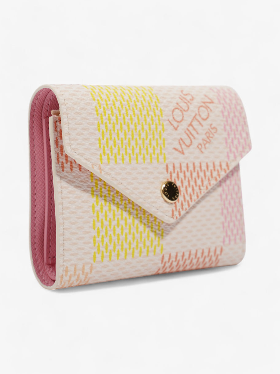 Louis Vuitton Victorine Tri-Fold Wallet Pink / Peach / Yellow Canvas Image 4