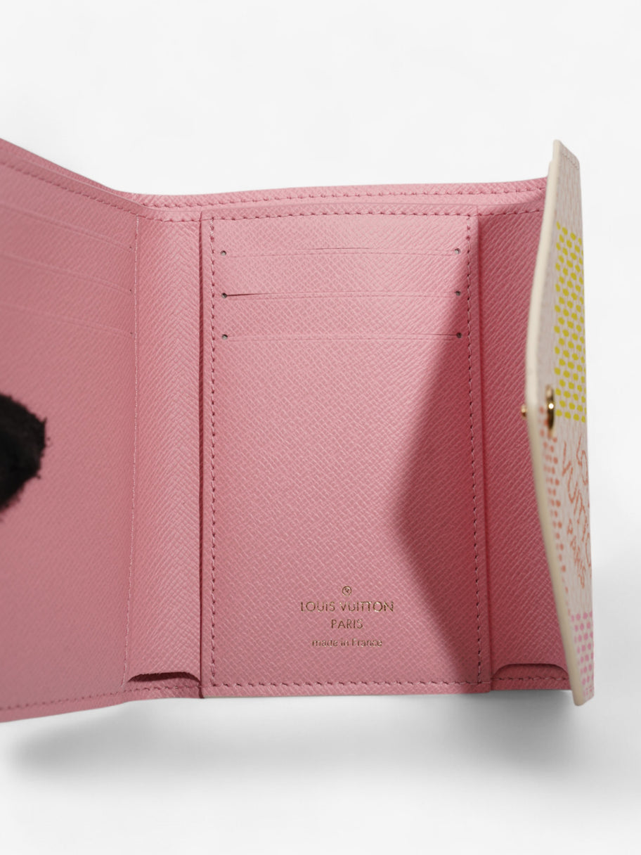 Louis Vuitton Victorine Tri-Fold Wallet Pink / Peach / Yellow Canvas Image 7