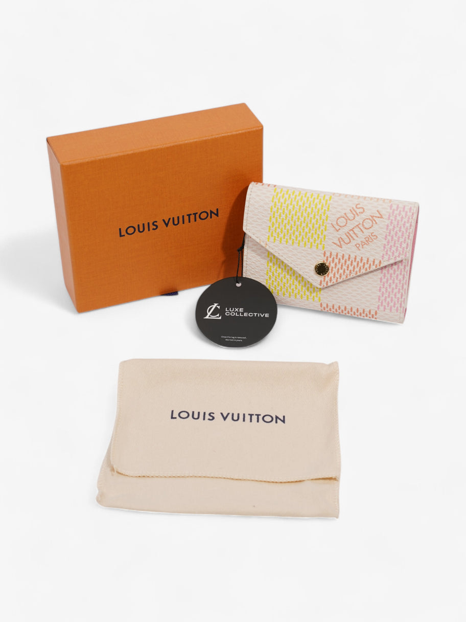 Louis Vuitton Victorine Tri-Fold Wallet Pink / Peach / Yellow Canvas Image 8