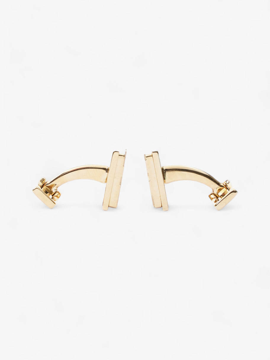 Burberry Gold Check Cuff Links Gold Base Metal Image 5