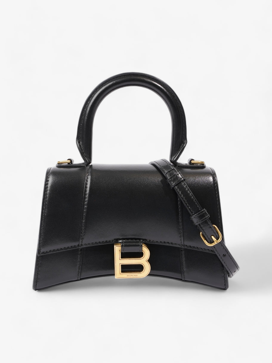 Balenciaga XS Hourglass Black Calfskin Leather Image 1