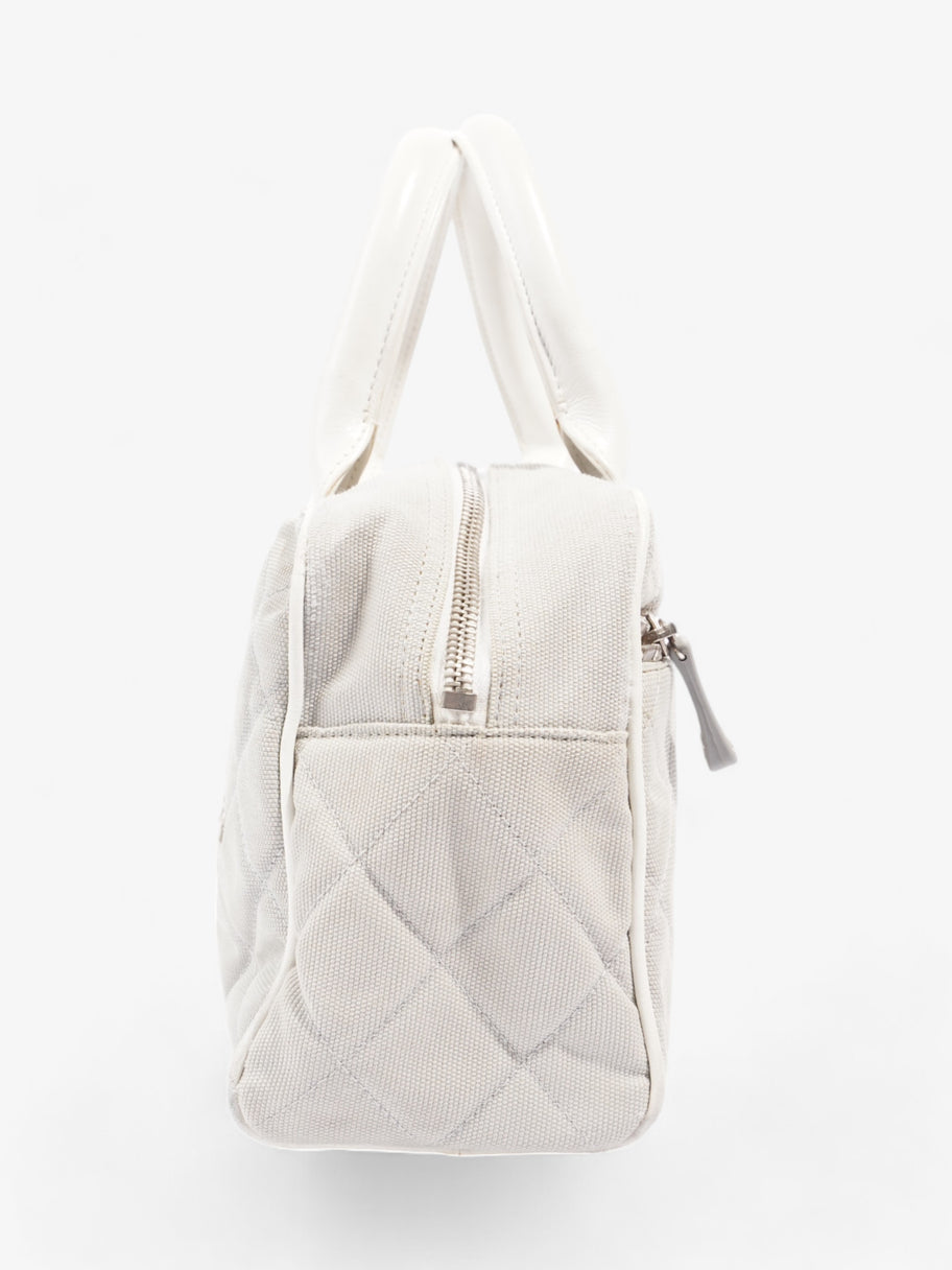 Chanel Sports Line Boston Bag Grey / White Cotton Image 3