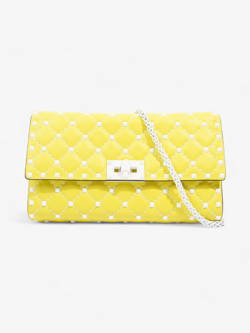  Rockstud Wallet On Chain Yellow Leather