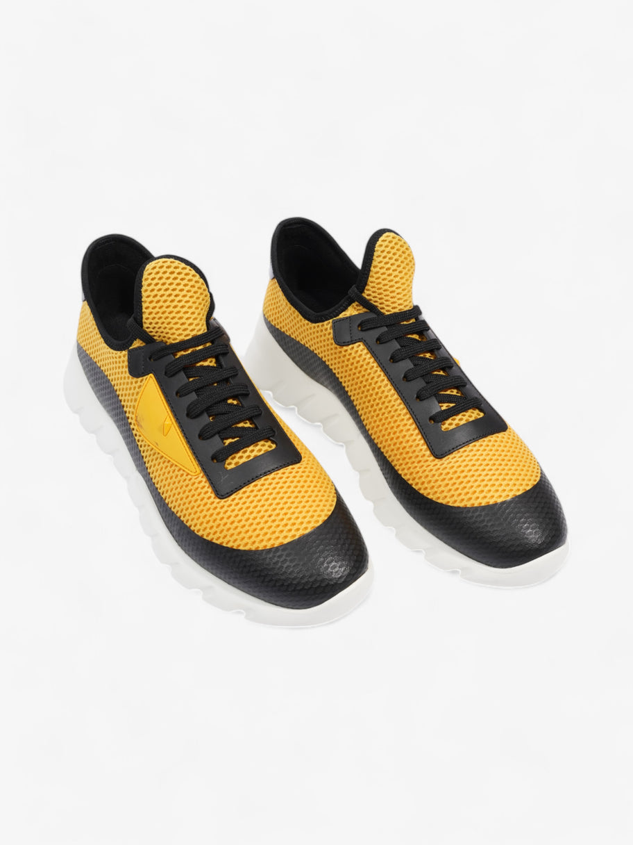 Fendi Mesh Sneakers Yellow / Black Mesh EU 41 UK 7 Image 8