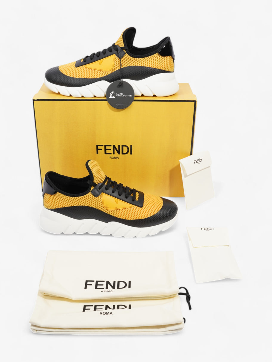 Fendi Mesh Sneakers Yellow / Black Mesh EU 41 UK 7 Image 9