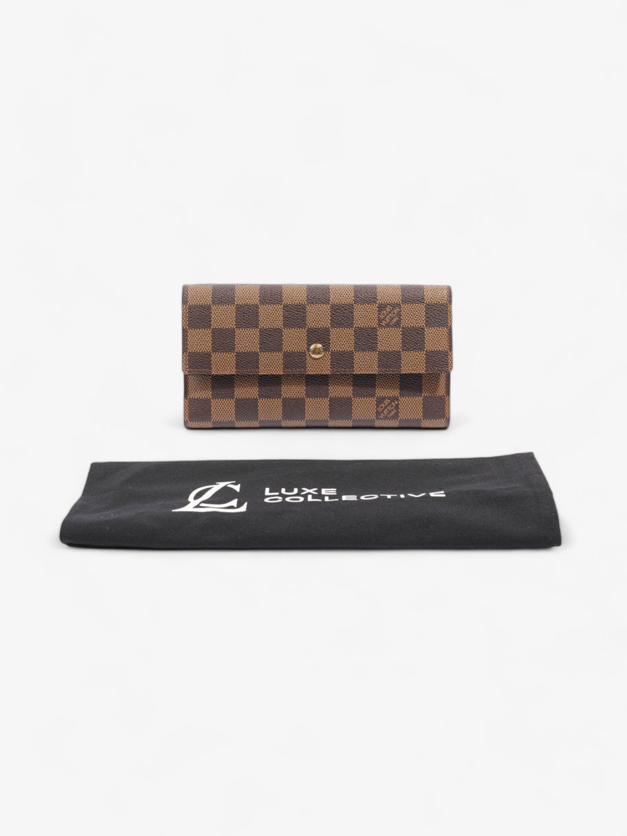 Sarah GM Long Wallet Damier Ebene Canvas Image 7