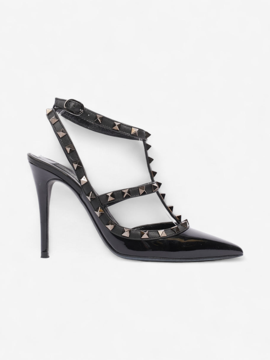 Valentino Rockstud Slingback 100mm Black Patent Leather EU 38 UK 5 Image 1