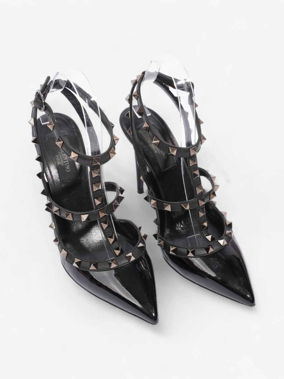 Valentino Rockstud Slingback 100mm Black Patent Leather EU 38 UK 5 Image 8