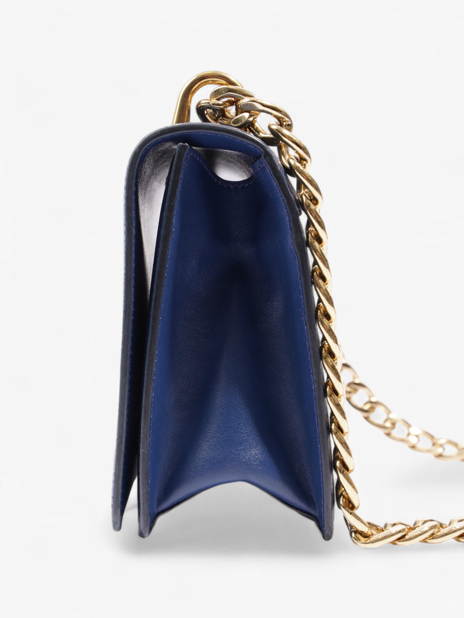 Prada Chain Shoulder Bag Cobalt Blue Saffiano Leather Image 3