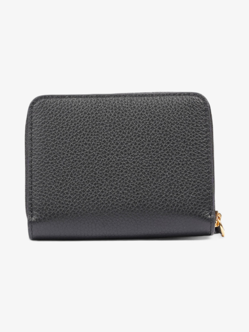  Mulberry Zip Around Purse Black Grained Leather