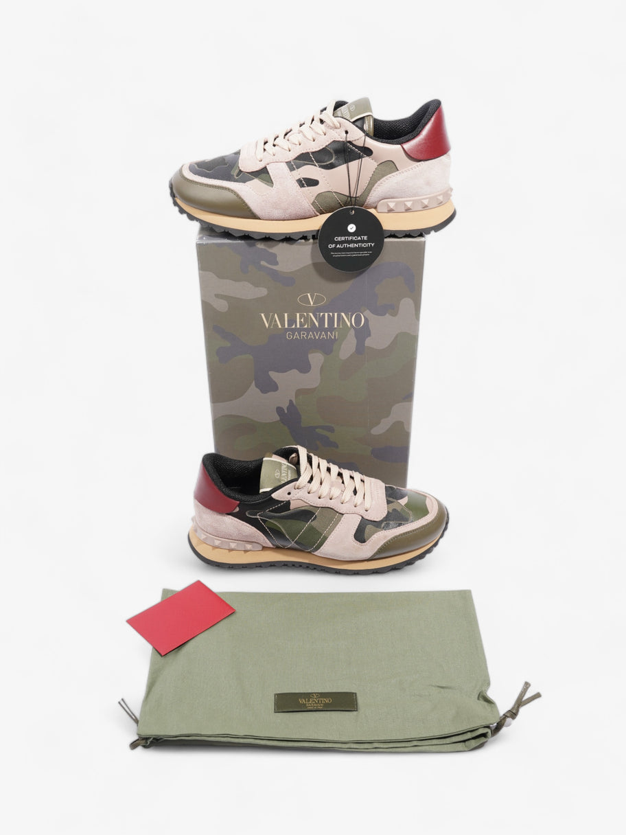 Valentino Rockrunner Sneakers  Army Green / Dusty Pink  Suede EU 37 UK 4 Image 10