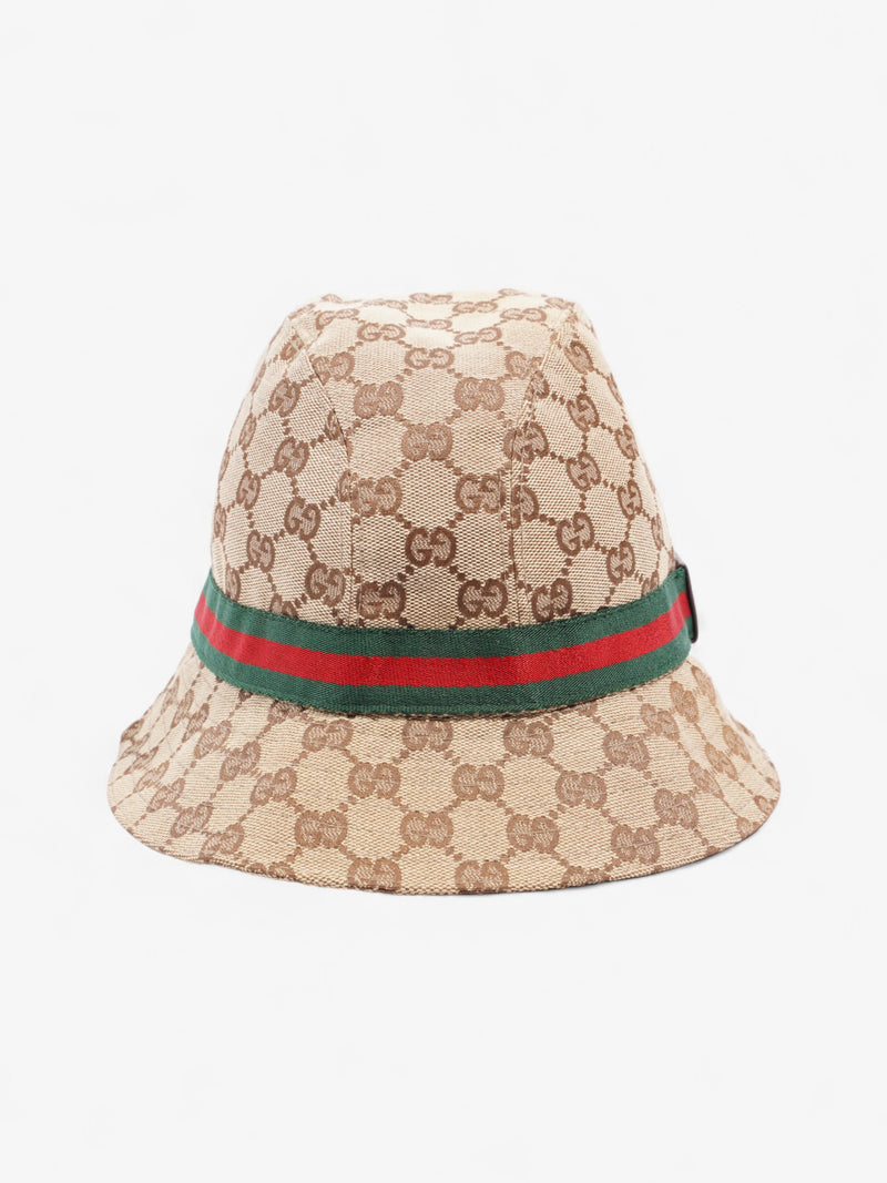  Gucci Original GG Fedora GG Supreme / Red / Green Nylon Large