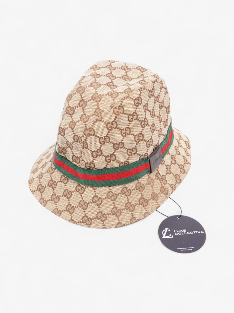 Gucci Original GG Fedora GG Supreme / Red / Green Nylon Large Image 8