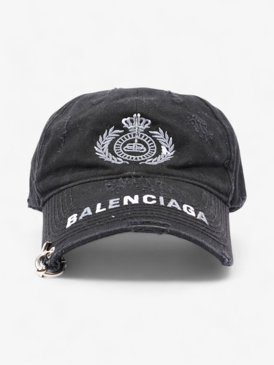 Balenciaga BB Destroyed Piercing Cap Black Cotton Medium Image 1