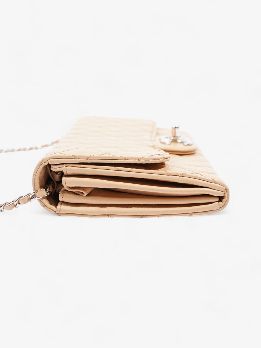 Chanel East West Wallet on Chain Beige Leather Image 5