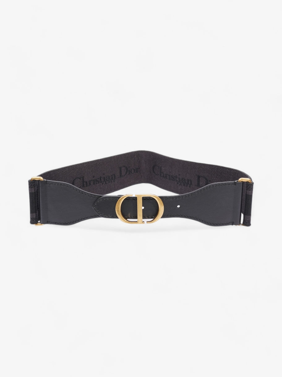 Christian Dior CD Belt Black / Gold Cotton 80cm Image 1