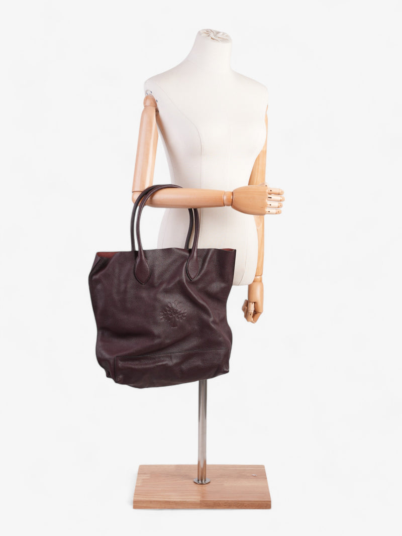  Mulberry Blossom Tote Oxblood Grained Leather