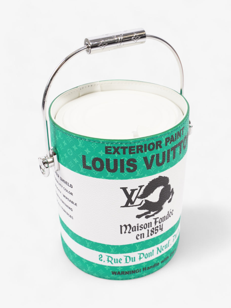 Louis Vuitton Paint Can Bag Green / White / Black Leather Image 6