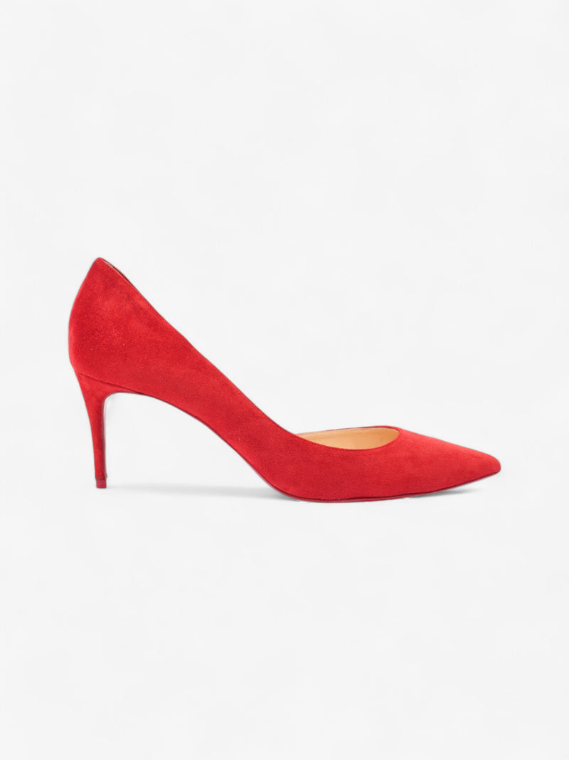  Christian Louboutin Iriza 70mm Flamenco Red Suede EU 40 UK 7