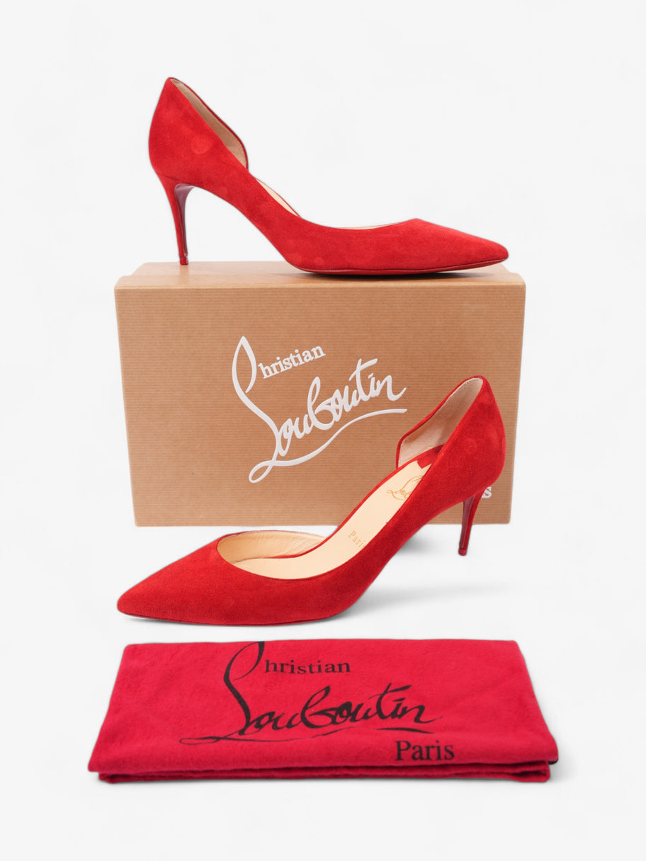 Christian Louboutin Iriza 70mm Flamenco Red Suede EU 40 UK 7 Image 10