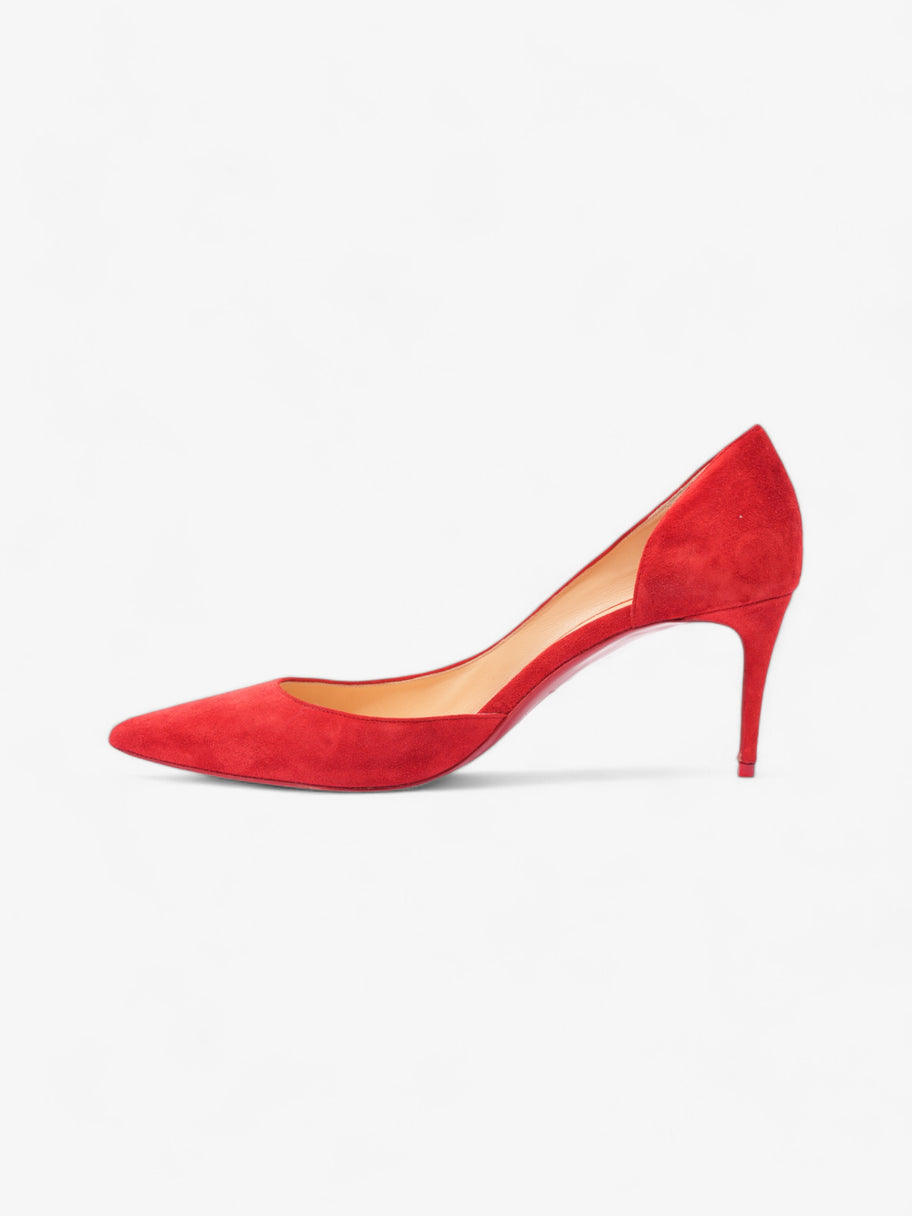 Christian Louboutin Iriza 70mm Flamenco Red Suede EU 40 UK 7 Image 3