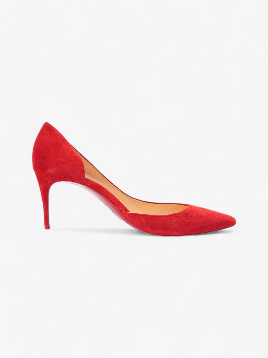 Christian Louboutin Iriza 70mm Flamenco Red Suede EU 40 UK 7 Image 4