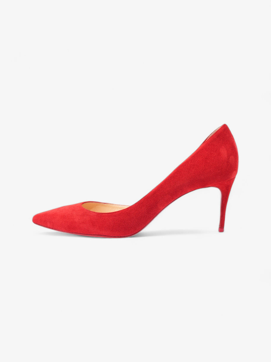 Christian Louboutin Iriza 70mm Flamenco Red Suede EU 40 UK 7 Image 5