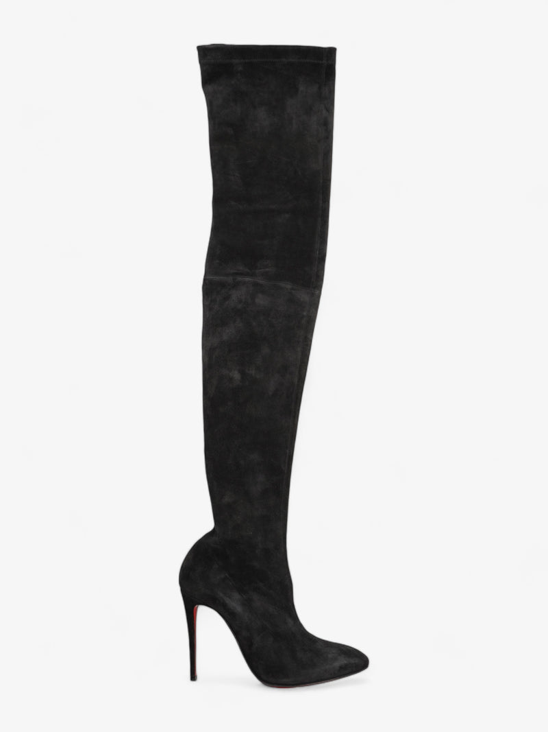  Christian Louboutin Elouix 100 Black Velvet EU 37.5 UK 4.5