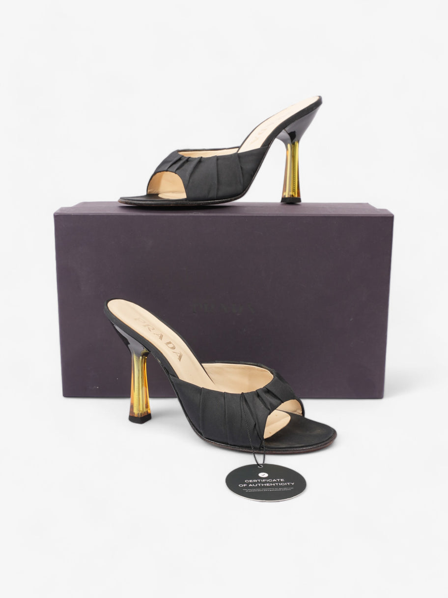 Prada Pump 100 Black Satin EU 37 UK 4 Image 11