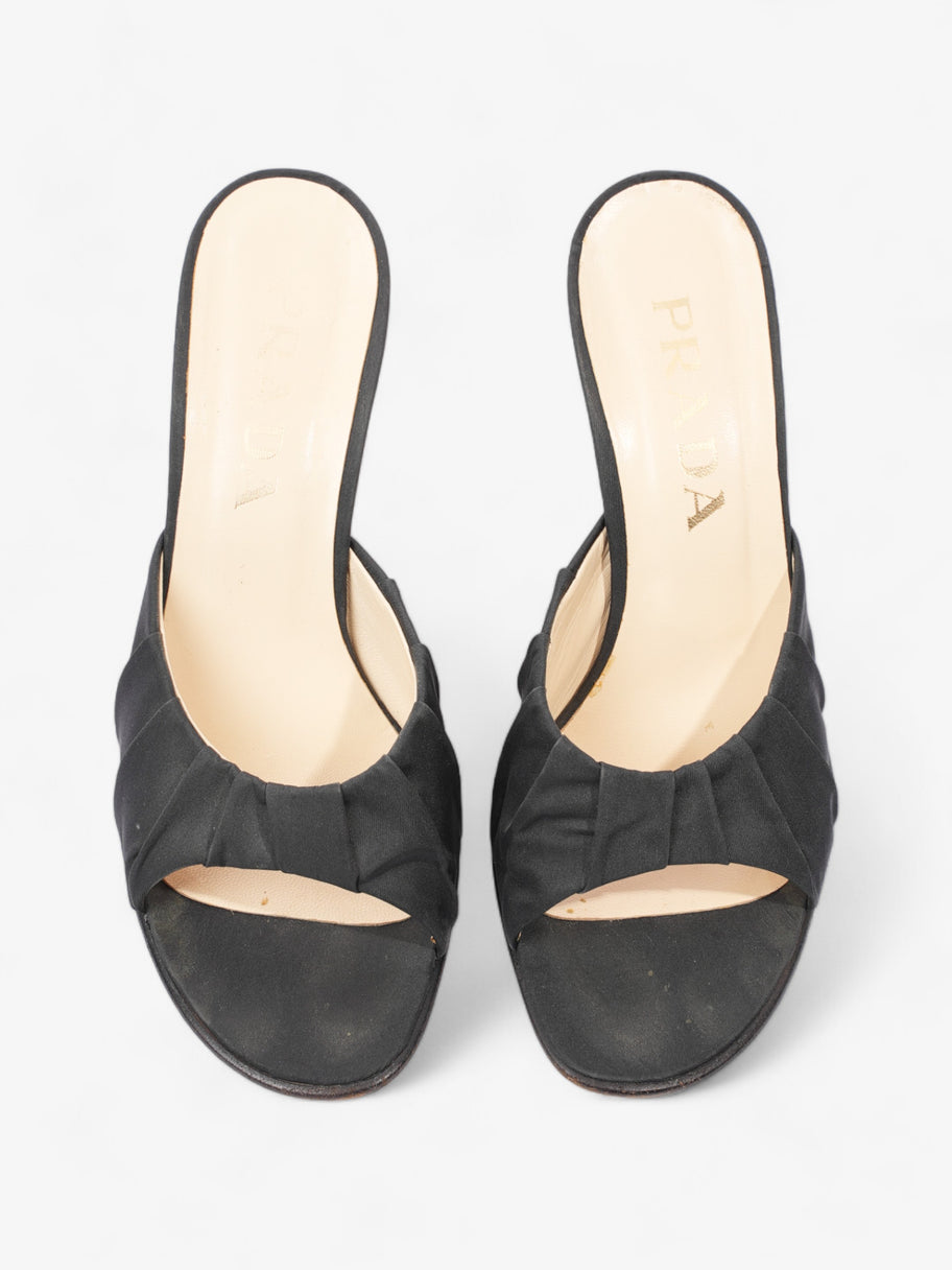 Prada Pump 100 Black Satin EU 37 UK 4 Image 8