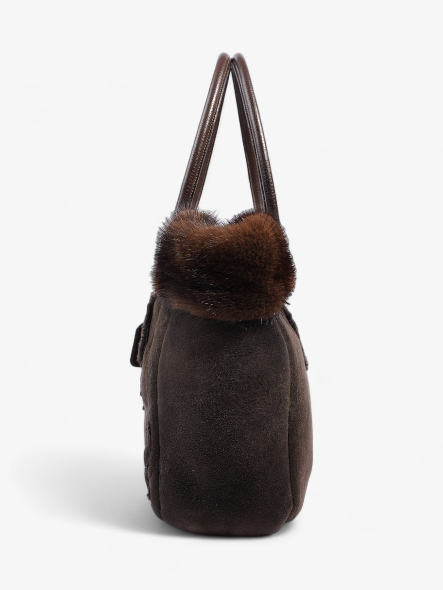 Prada Shearling Bag Brown Shearling Image 3