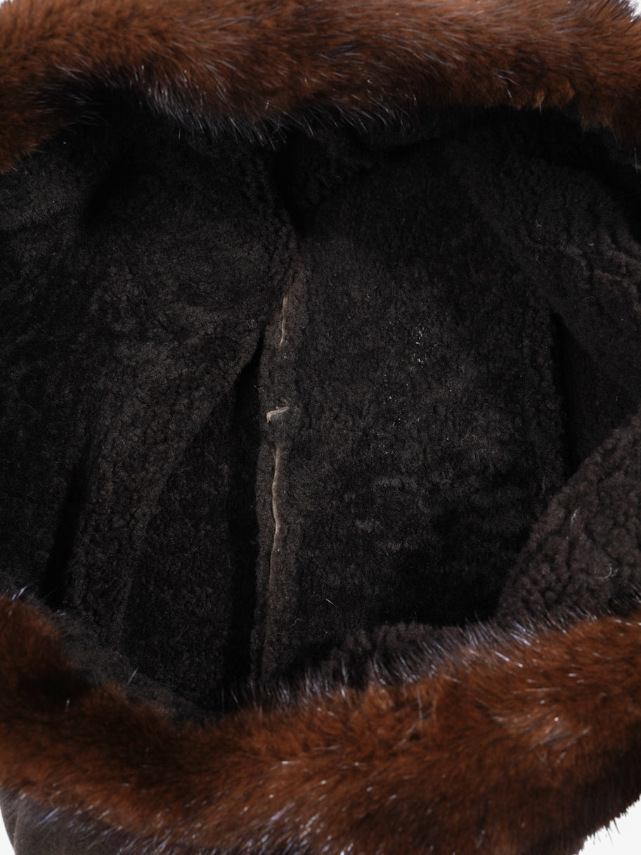 Prada Shearling Bag Brown Shearling Image 7