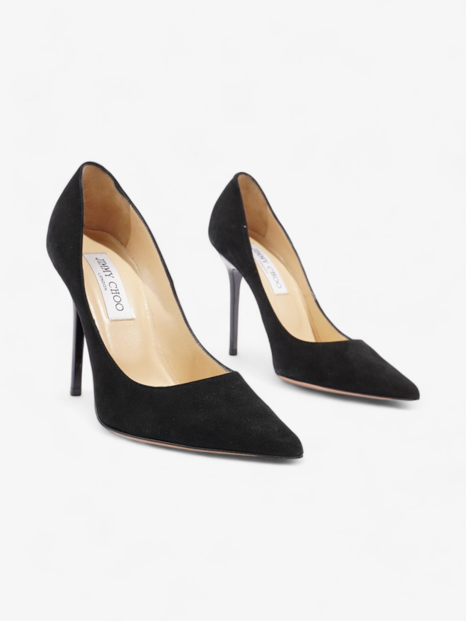 Jimmy Choo Anouk Pointed Toe Pumps 80mm Black Suede EU 36.5 UK 3.5 Image 2