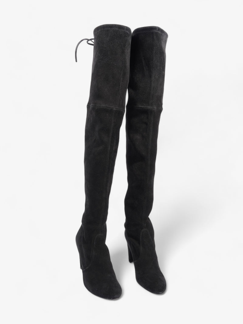  Stuart Weitzman Over The Knee Boots 95mm Black Suede EU 36.5 UK 4.5