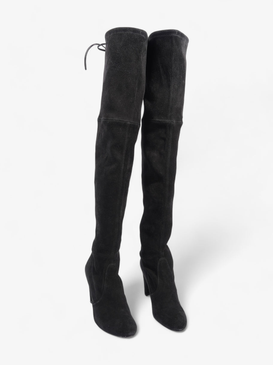 Stuart Weitzman Over The Knee Boots 95mm Black Suede EU 36.5 UK 4.5 Image 2