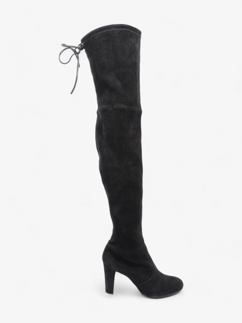  Stuart Weitzman Over The Knee Boots 95mm Black Suede EU 36.5 UK 4.5