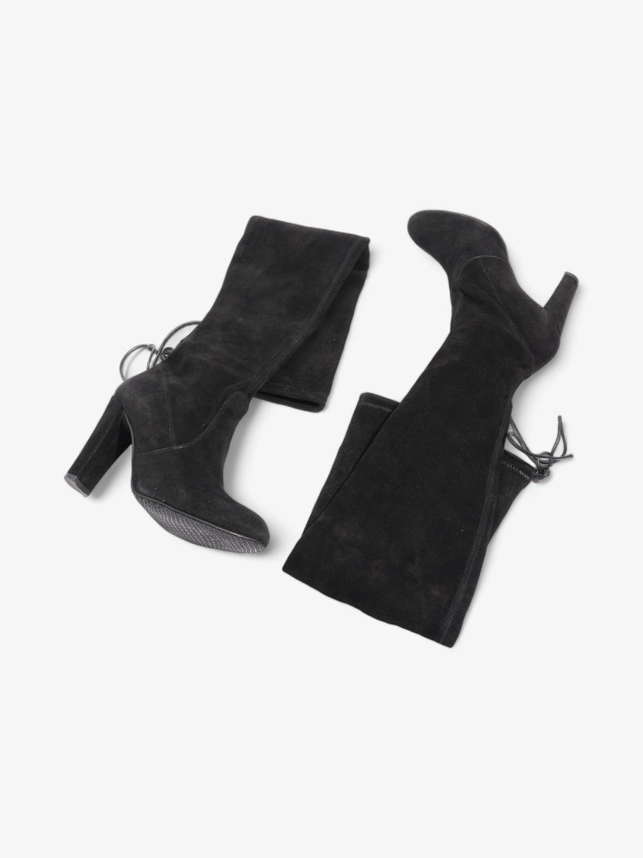 Stuart Weitzman Over The Knee Boots 95mm Black Suede EU 36.5 UK 4.5 Image 8