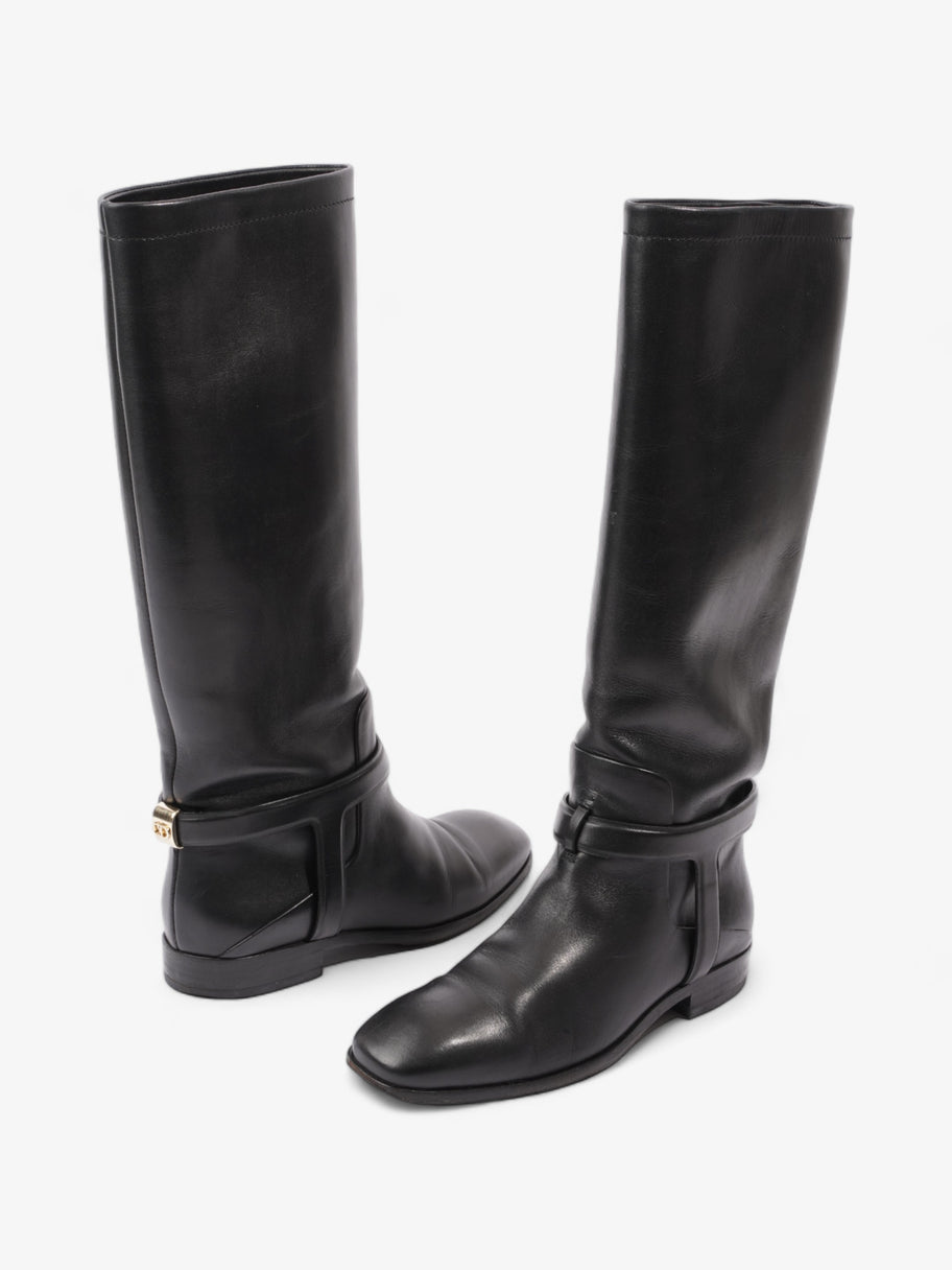 Christian Dior Riding Boots Black Leather EU 37 UK 4 Image 10