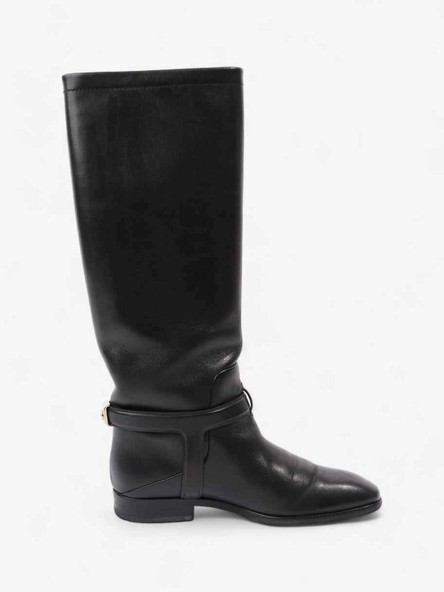 Christian Dior Riding Boots Black Leather EU 37 UK 4 Image 4