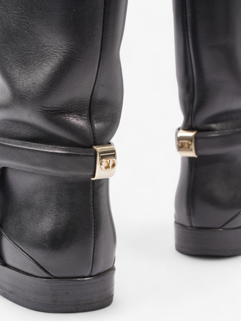 Christian Dior Riding Boots Black Leather EU 37 UK 4 Image 9