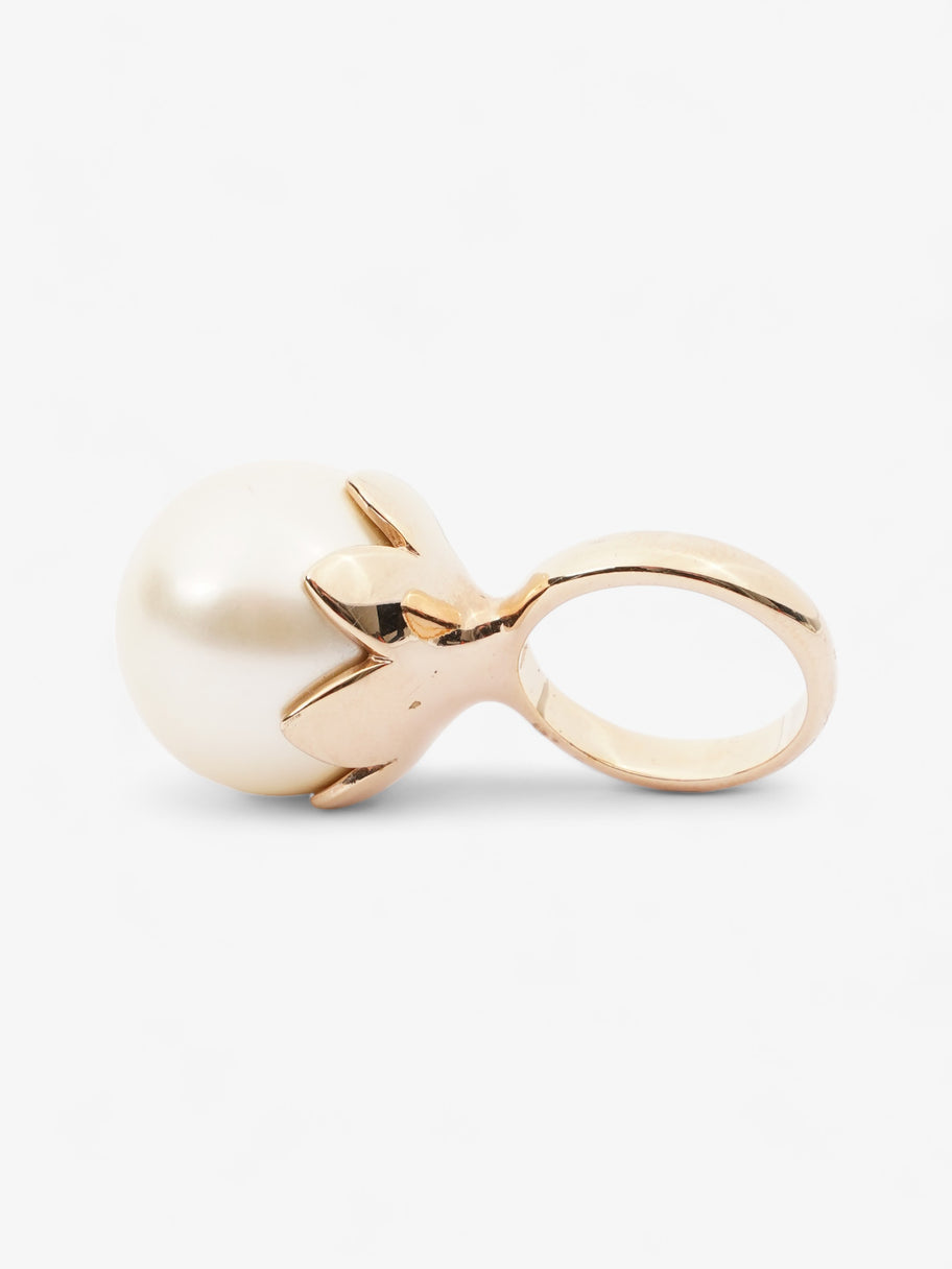 Faux Pearl Ring Gold Base Metal M (Circumference - 16.56mm) Image 4